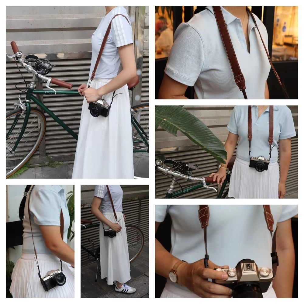 Camera Strap Leather - Tracolla per fotocamera in pelle PU