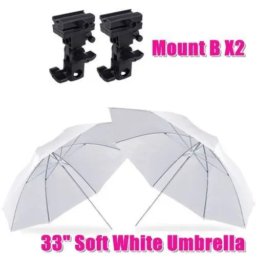 Photography Umbrella Lighting Kit - Studio fotografico Ombrello bianco morbido Supporto
