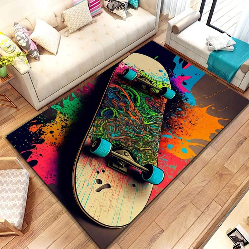 Photography Yoga - Tappeto colorato con logo da skateboard