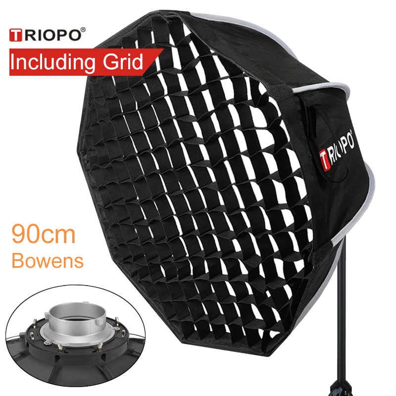 Photography Umbrella - Triopo 90cm Softbox Portatile con Attacco