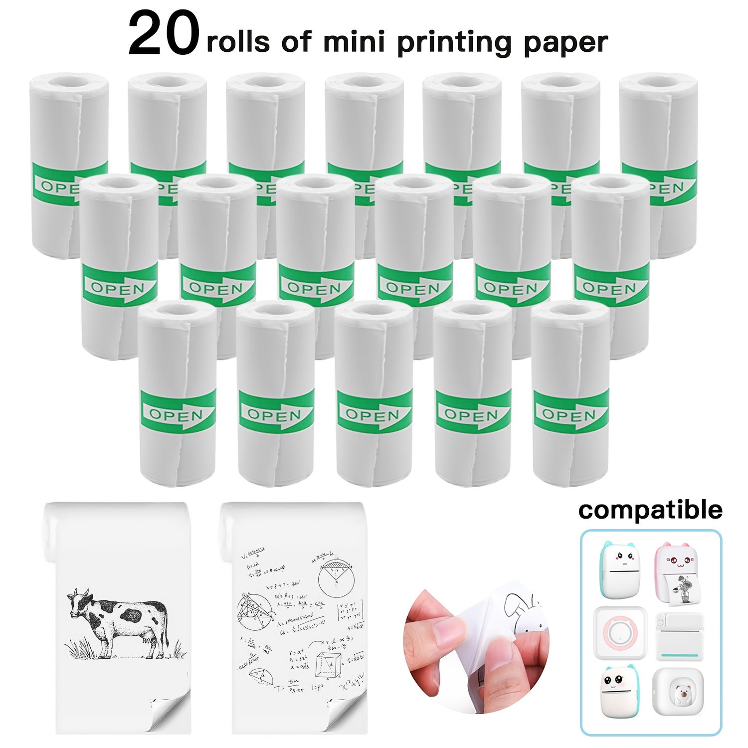 Photography Paper - 20 rotoli di carta adesiva termica