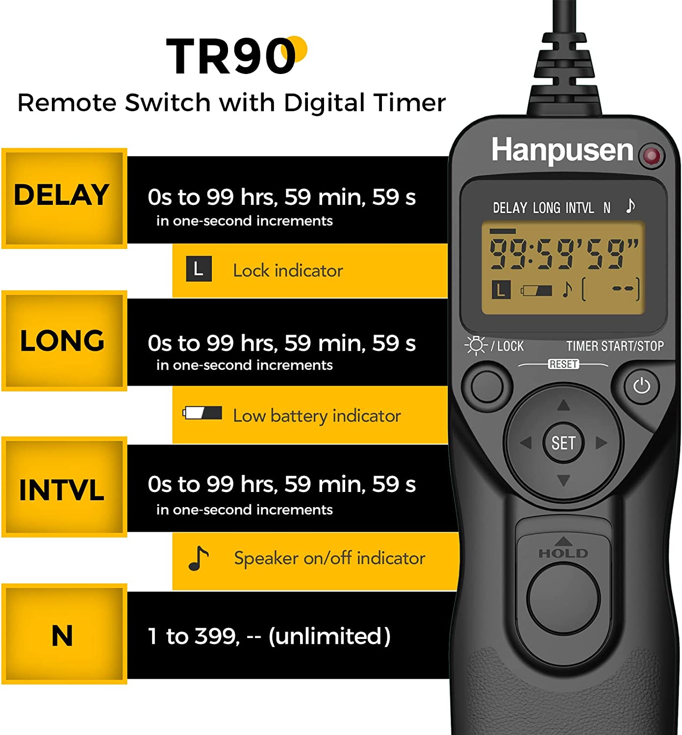 Timelapse Controller - Hanpusen TR90 Timer LCD con Intervalometro