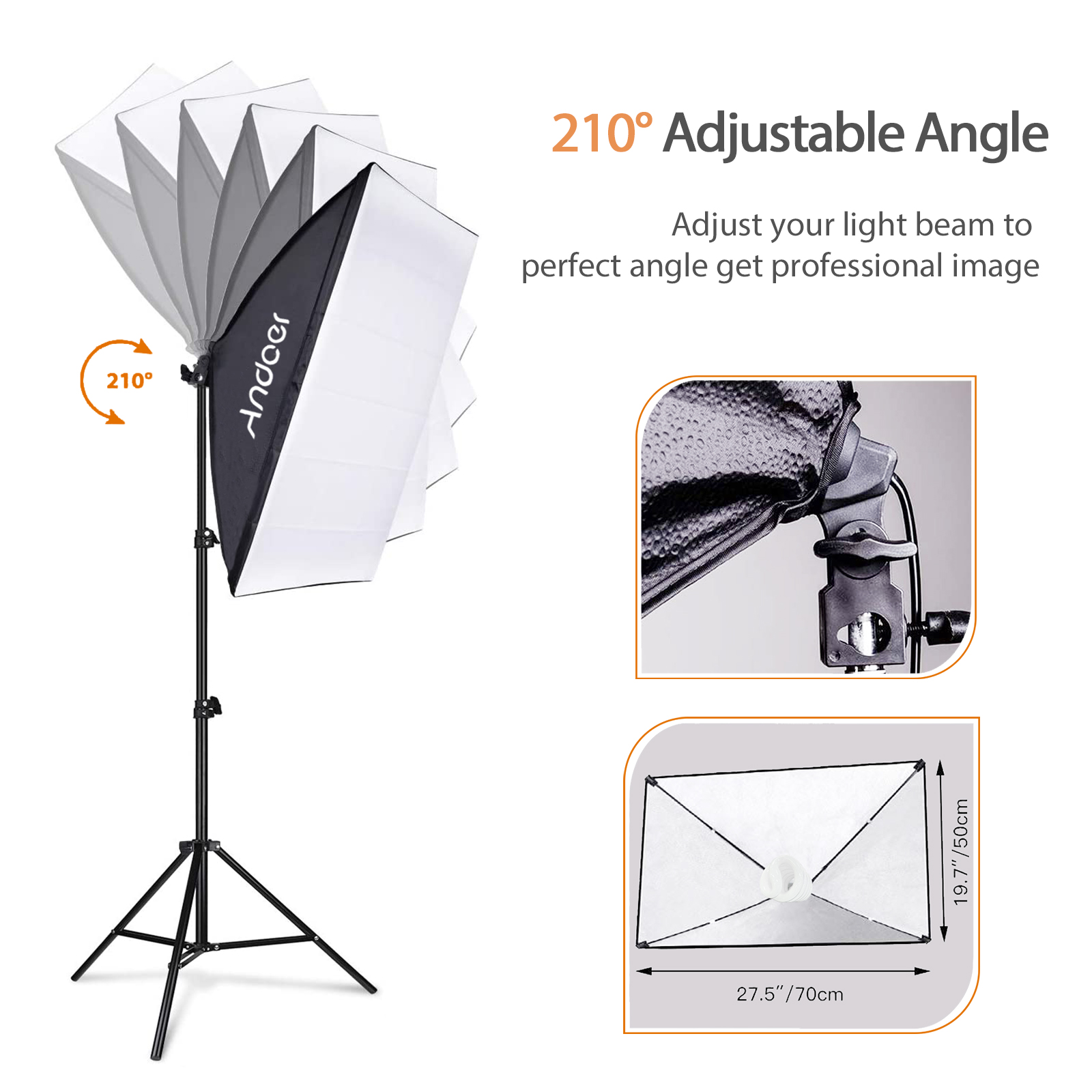 Andoer Studio Fotografia Kit l - Photography Umbrella Lighting Kit recensione e prezzo