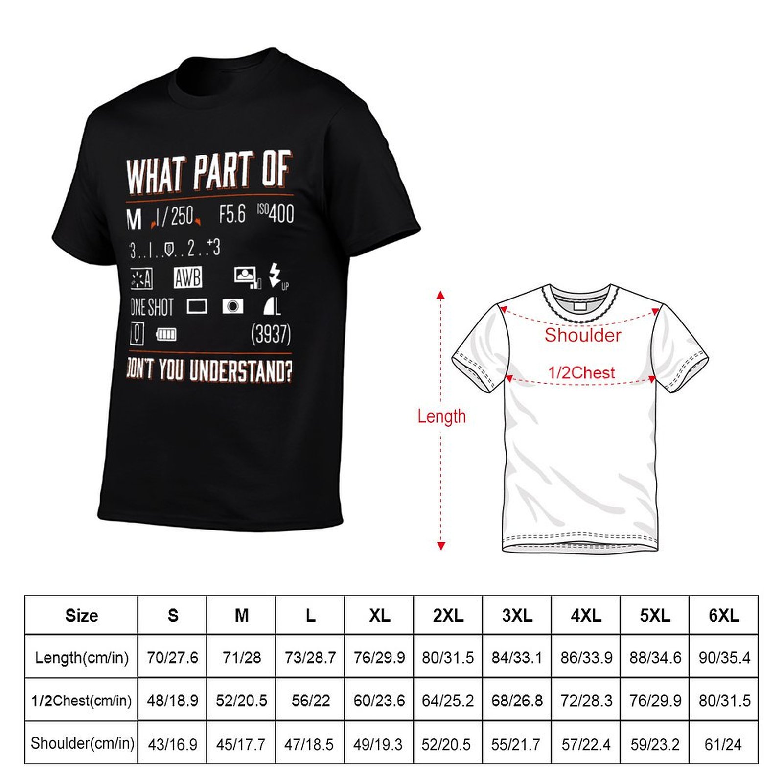 T-shirt con scritta “What Part - Photography Training recensione e prezzo