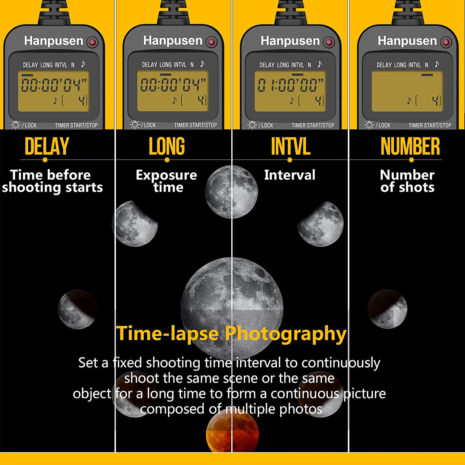 Hanpusen TR90 Timer LCD con In - Timelapse Controller recensione e prezzo
